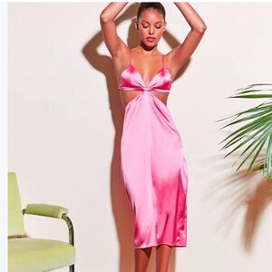 Fleur du Mal pink silk dress